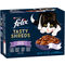 Felix Tasty Shreds vegyes válogatás - Marha, csirke, lazac és tonhal tépett falatok szószban macskáknak - Multipack