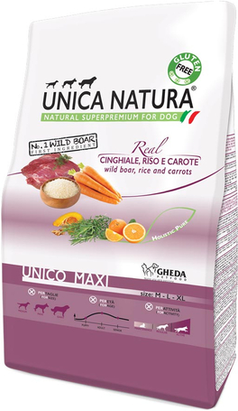 Unica Natura Unico Mono Medium/Maxi Wild Boar - Vaddisznóhúsos szárazeledel közepes- és nagytestű kutyáknak
