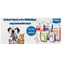 🎁 Bónusz a tálba! 15 + 2 kg az Eminent zsákokban, még kedvezőbb áron