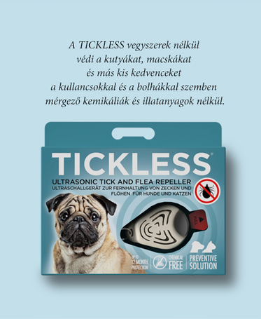 Tickless Pet ultrahangos bolha- és kullancsriasztó kutyák, macskák, vadászgörények és nyulak részére