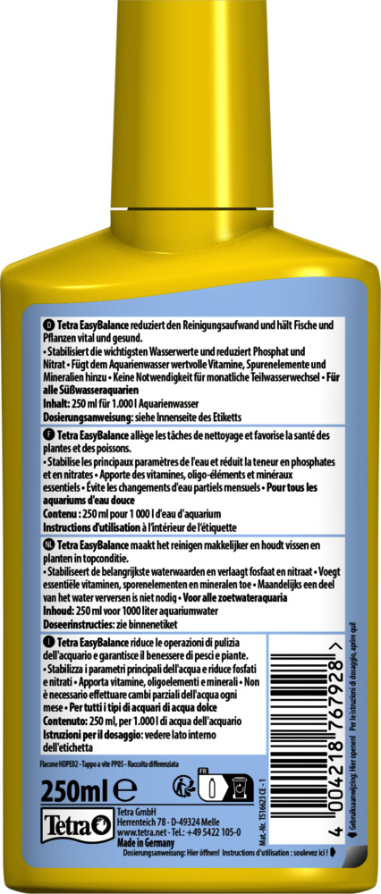 Tetra EasyBalance conditioner apă acvariu - zoom
