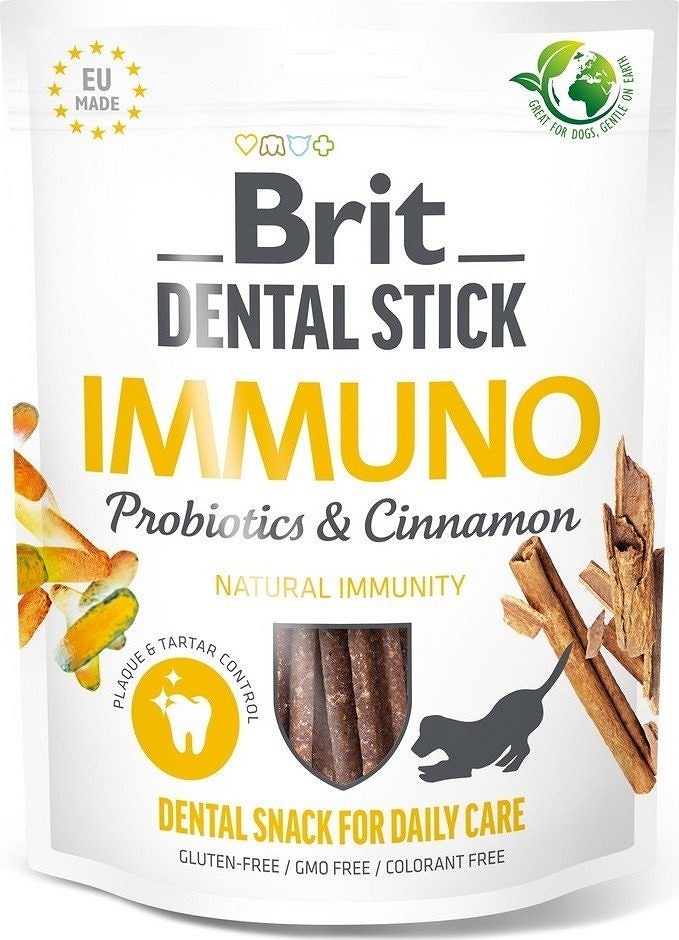 Brit Dental Stick Immuno cu probiotice și scorțișoară
