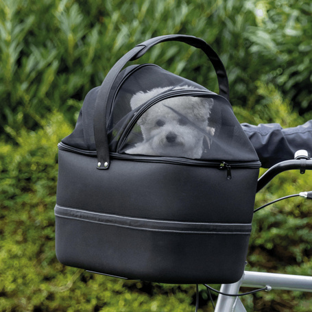 Trixie szállítótáskaként is használható elülső biciklikosár kutyáknak
