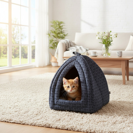 Trixie Ferris Cave plüss kutyabarlang, macskaodú