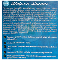 Happy&Fit Natural Welpen Lamm #7
