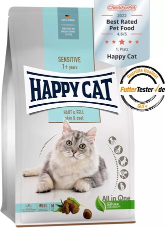 Happy Cat Sensitive Skin & Coat l Szőr-bőrtápláló száraztáp macskáknak