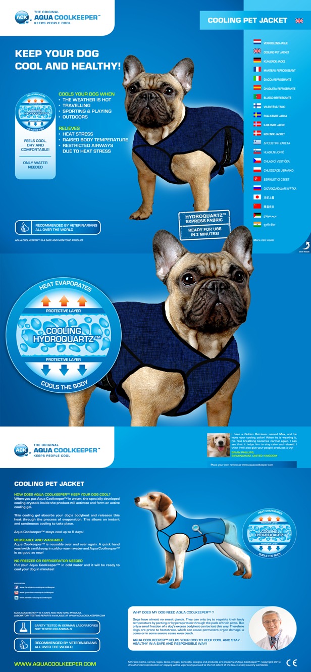 Aqua Coolkeeper jachetă de răcire pentru câini împotriva supraîncălzirii de vară | Diferite mărimi - zoom