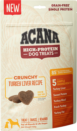 Acana High Protein Biscuits Turkey Liver - Pulykamájas jutalomfalat