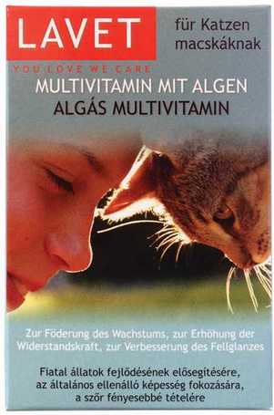 Lavet algavitaminos tabletta macskáknak