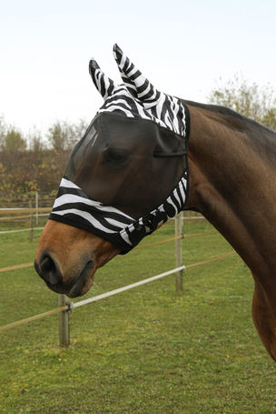 Covalliero RugBe Zebra légymaszk fülvédővel