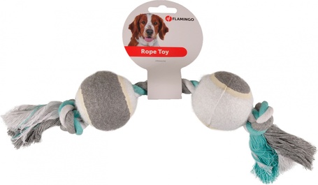 Flamingo kötél játék teniszlabdákkal kutyáknak