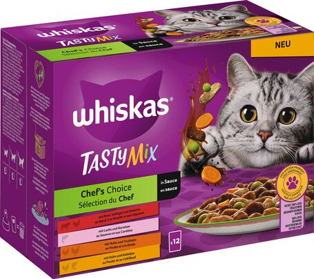 Whiskas Tasty Mix vegyes válogatás szószban - Alutasakos eledel - Multipack