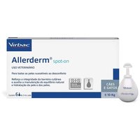 Virbac Allerderm spot-on bőrbetegségek kiegészítő kezelésére 10 kg alatti kutyáknak és macskáknak (6 x 2 ml | 6 pipetta)