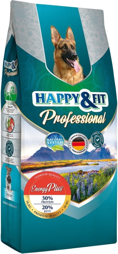 Happy&Fit Professional Energy Plus, hrană completă pentru câinii adulți, energici și de lucru