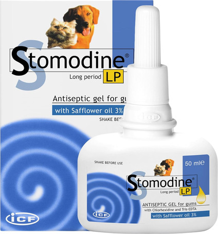 Stomodine L.P. antibakteriális szájfertőtlenítő gél kutyáknak és macskáknak