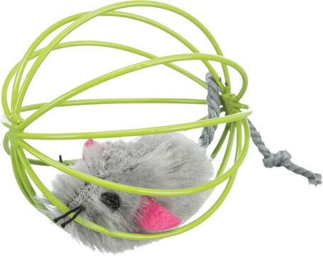 Trixie szőrös egérke rácsos labdában