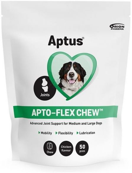 Aptus Apto-Flex Chew tablete masticabile care conțin glucozamină, MSM și condroitină