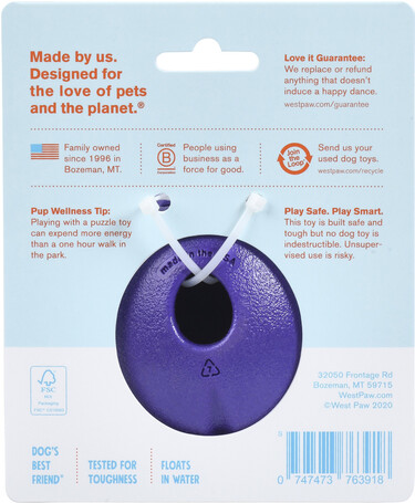 West Paw Rumbl - Jutalomfalattal tölthető labda