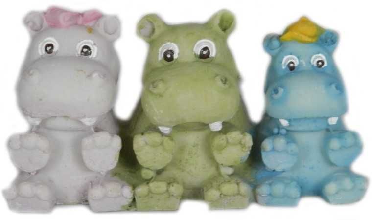 Víziló család levegőporlasztós akvárium dekoráció