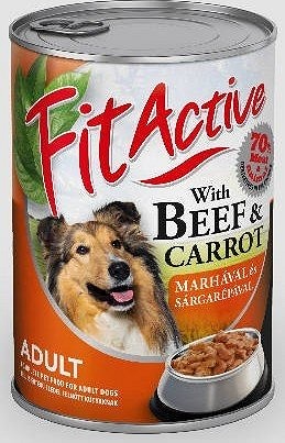 FitActive hrană umedă pentru câini adulți cu vită