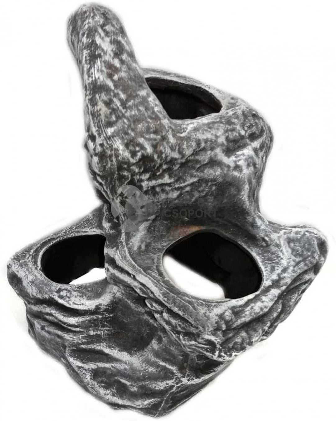 Ghiveci din ceramică triplu compartimentat pentru acvariu
