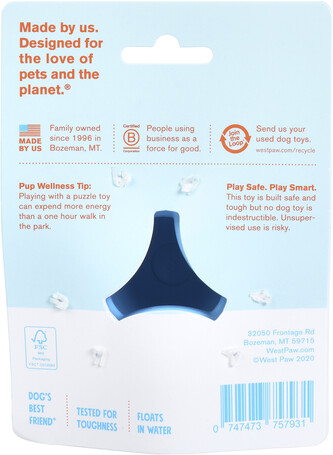 West Paw Tux - Jutalomfalattal tölthető játék