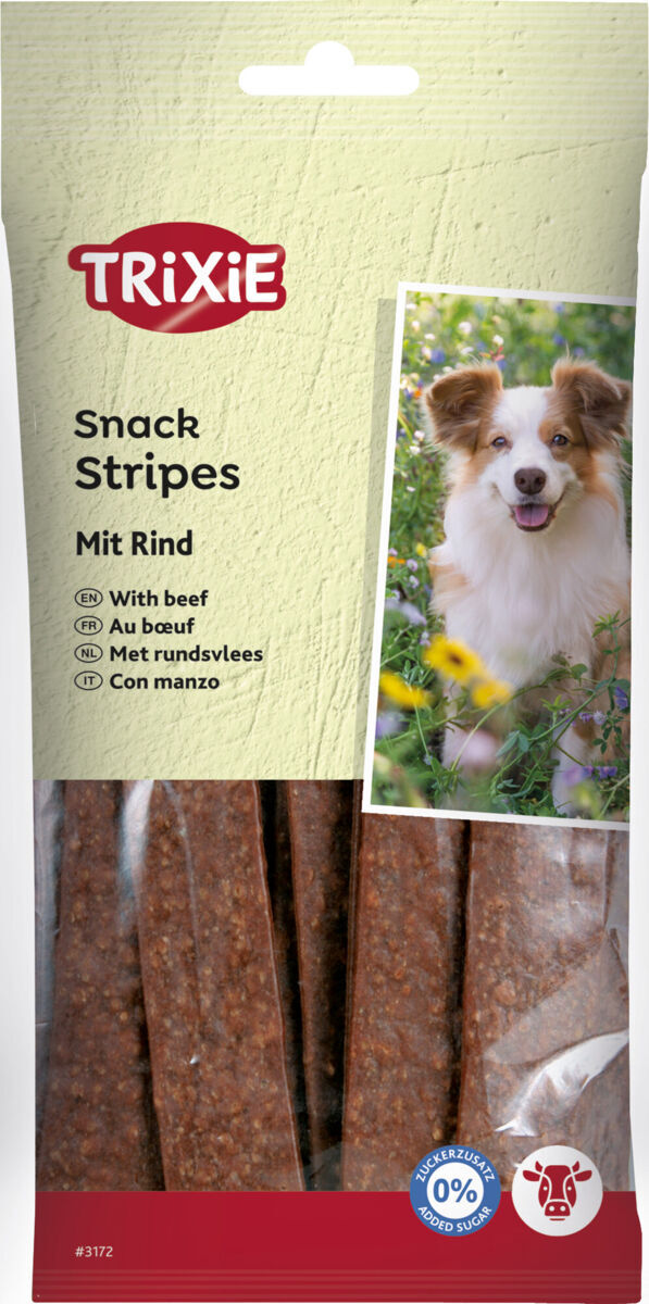 Trixie Beef Stripes Light - Fasii moi plate cu vita