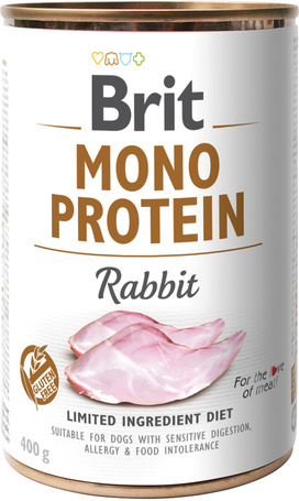 Brit Mono Protein Rabbit - Hipoallergén konzerves eledel kutyáknak
