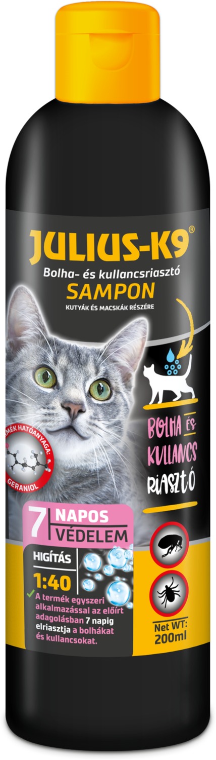 Julius-K9 șampon repelent împotriva puricilor și căpușelor pentru pisici
