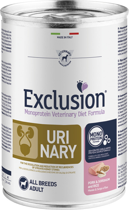 Exclusion Dog Urinary Pork & Sorghum and Rice conservă