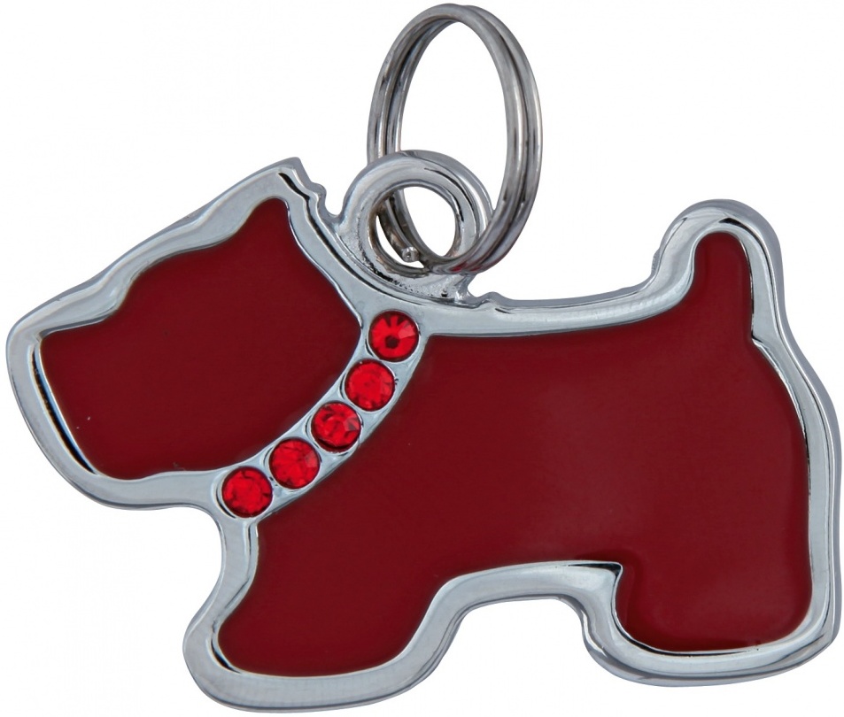 Trixie suport de adrese din metal în formă de câine, în mai multe culori - zoom
