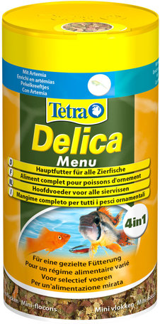 Tetra Delica Menu díszhaltáp négyféle szárított összetevőből