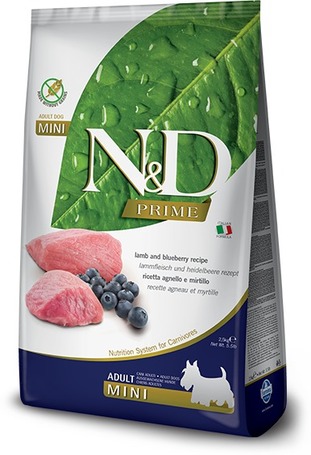 N&D Dog Prime Adult Mini Lamb & Blueberry | Bárányhúsos és vörösáfonyás száraztáp kistestű kutyáknak
