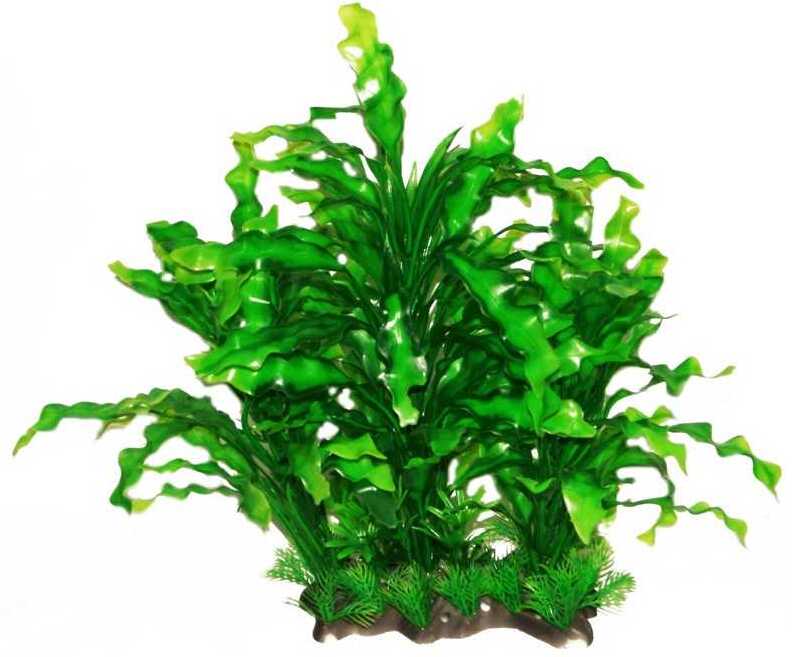 Plantă artificială pentru acvariu algă cu frunze verzi mari