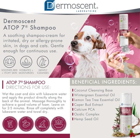 Dermoscent ATOP 7 Shampoo kutyáknak és macskáknak