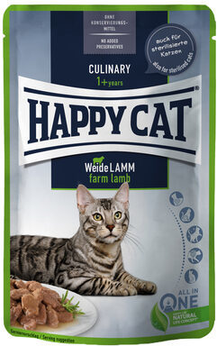 Happy Cat Meat in Sauce Weide-Lamm | Hrană pentru pisici cu carne de miel la pliculeț - zoom