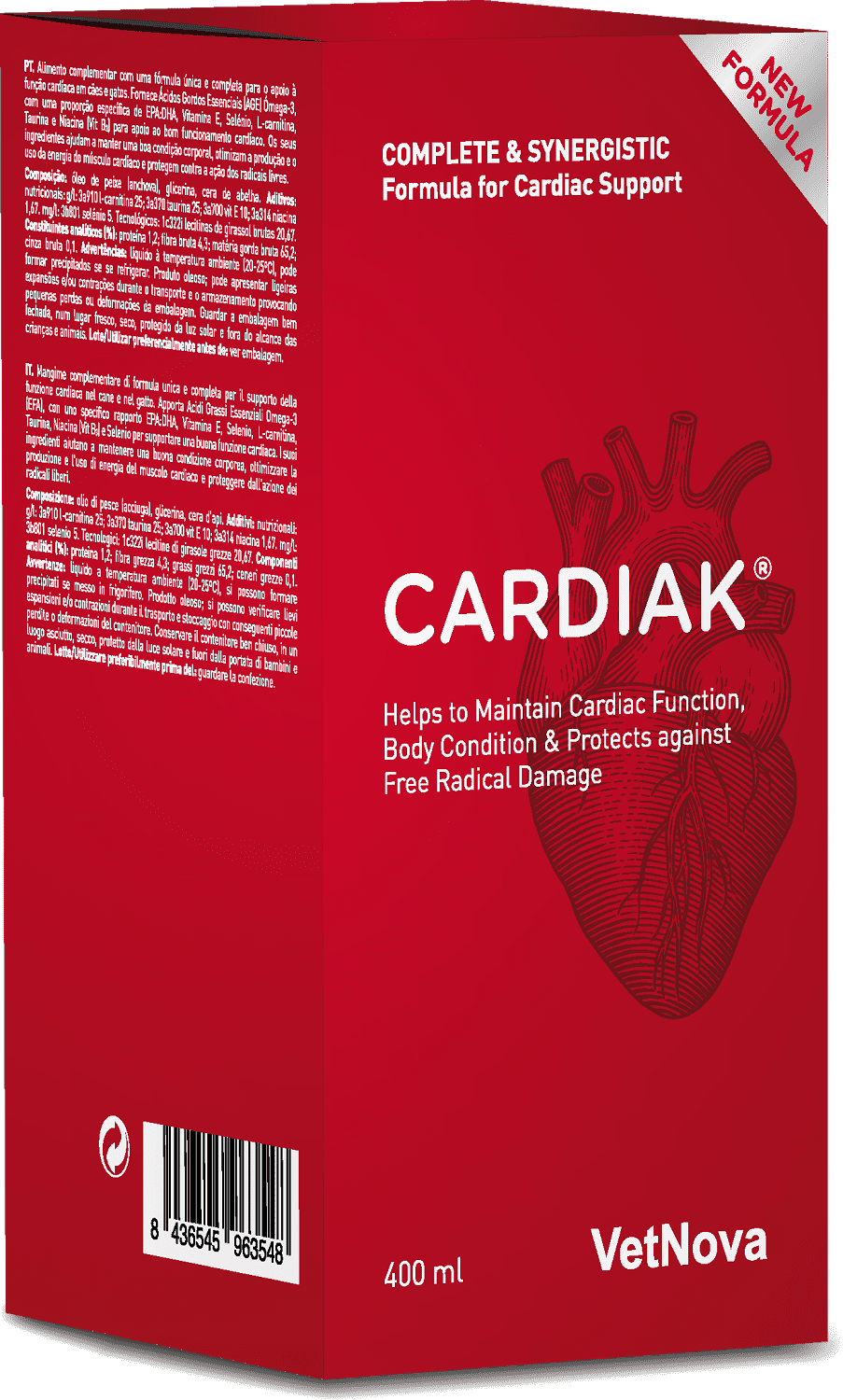 Suport cardiac VetNova pentru câini și pisici