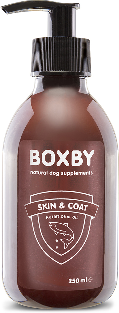 Boxby Nutritional Oil Skin & Coat - Ulei de somon cu grăsime de oaie, spirulină și usturoi