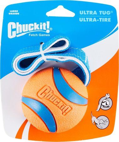 Chuckit! Ultra Tug strapabíro gumilabda hevederrel kutyáknak