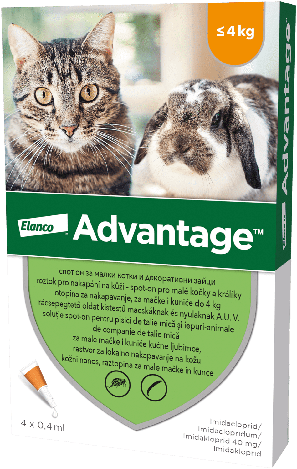 Advantage 40 spot on törpenyúlnak, kistestű macskának