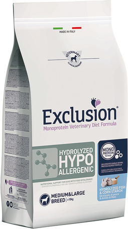 Exclusion Dog Hydolized Hypoallergenic Fish & Corn Starch Medium & Large