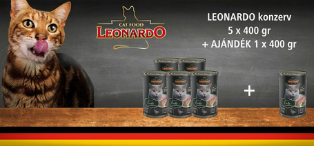 Leonardo 5 + 1 konzerv ajándékba akció az Okosgazdin