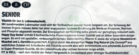 Happy Dog Fit & Vital Senior