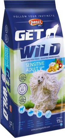 Panzi GetWild Dog Adult Sensitive Lamb with Apple | Bárányhúsos és almás kutyatáp