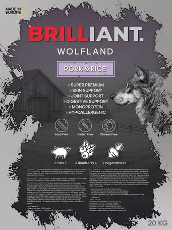 Brilliant Wolfland Pork & Rice Monoprotein
