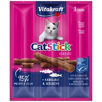 Vitakraft Cat Stick Classic tőkehalas és fekete tőkehalas halrudak macskáknak