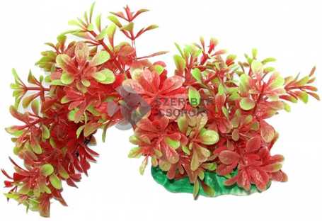 Piros és zöld akváriumi műnövény hajlítható szárral