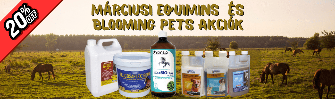 Márciusi Equimins és Blooming Pets akciók