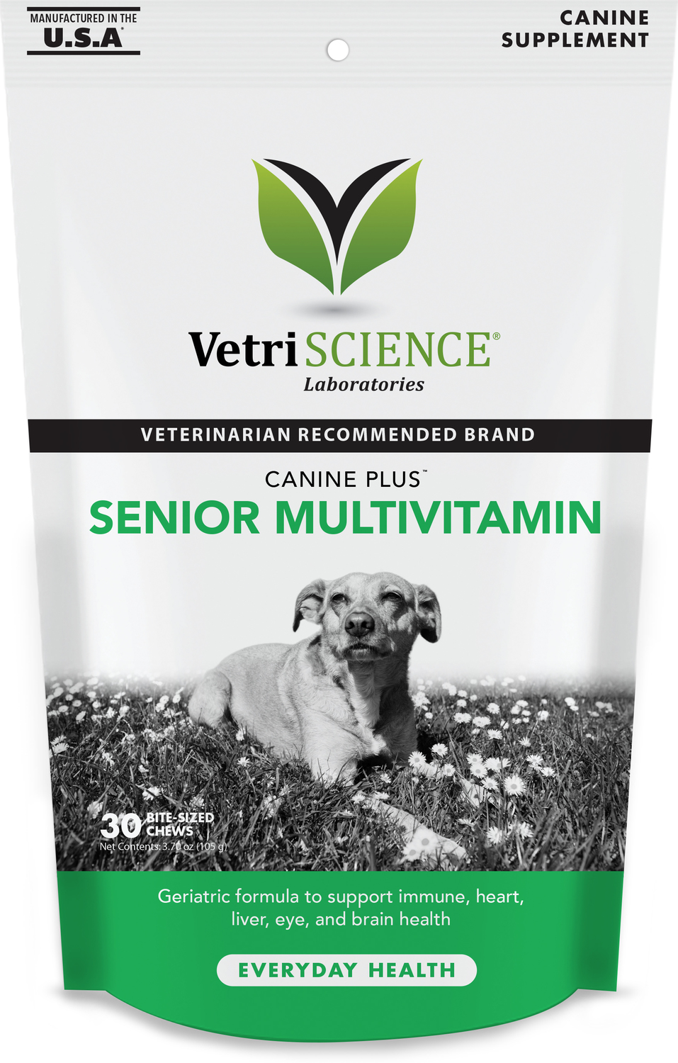VetriScience Canine Plus Senior Multivitamin tablete masticabile pentru câini - zoom