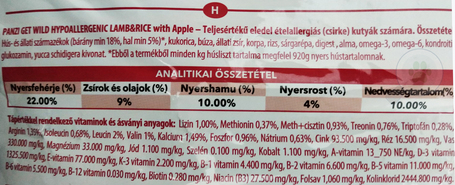 Panzi GetWild Dog Adult Hypoallergenic Lamb & Rice with Apple táp érzékeny kutyáknak